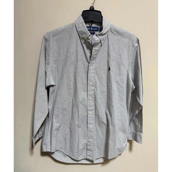 Polo Ralph Lauren Other - Men's Ralph Lauren Polo  Button Up Long Sleeve Preppy White Black Checked 15 1/2